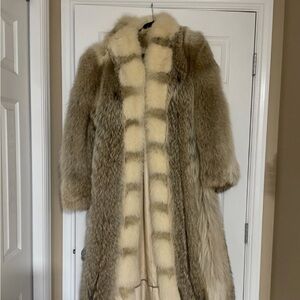 Vintage Coyote and Fox Fur Coat